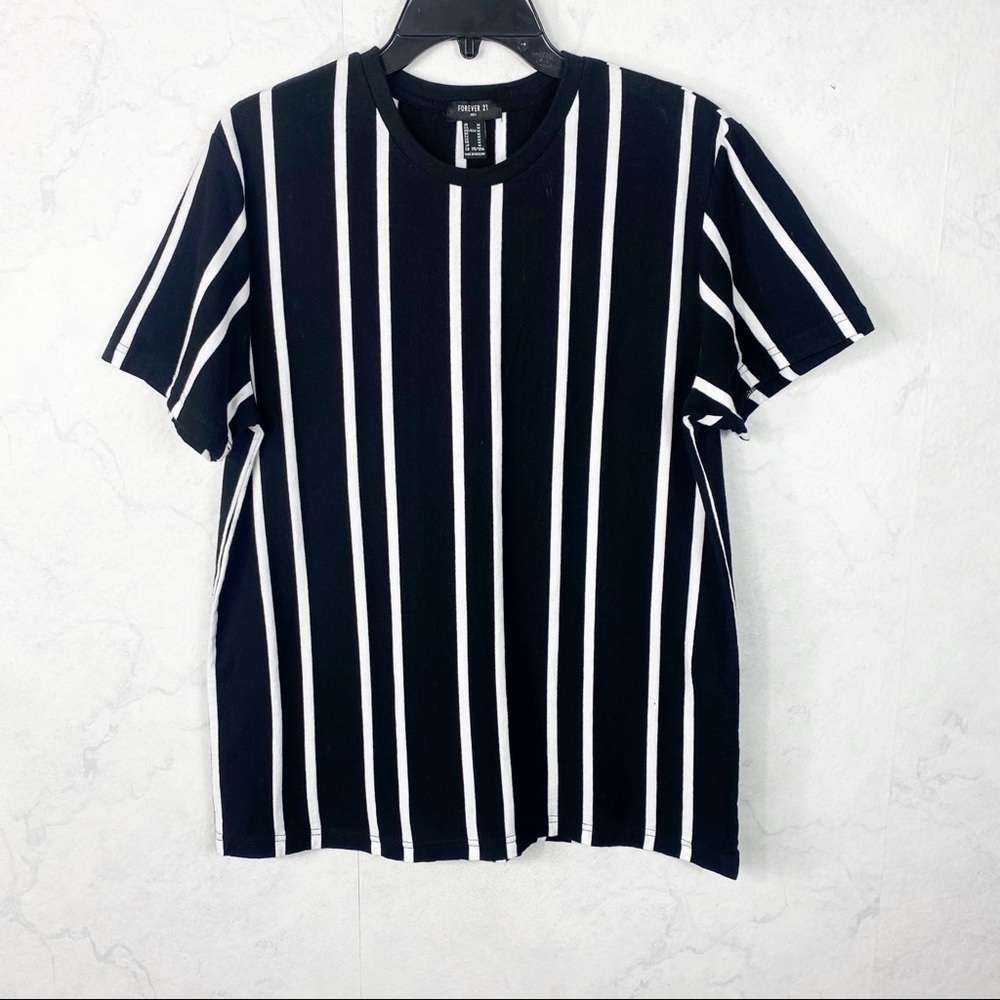 [F21] Classic Oversized Stripe Shirt